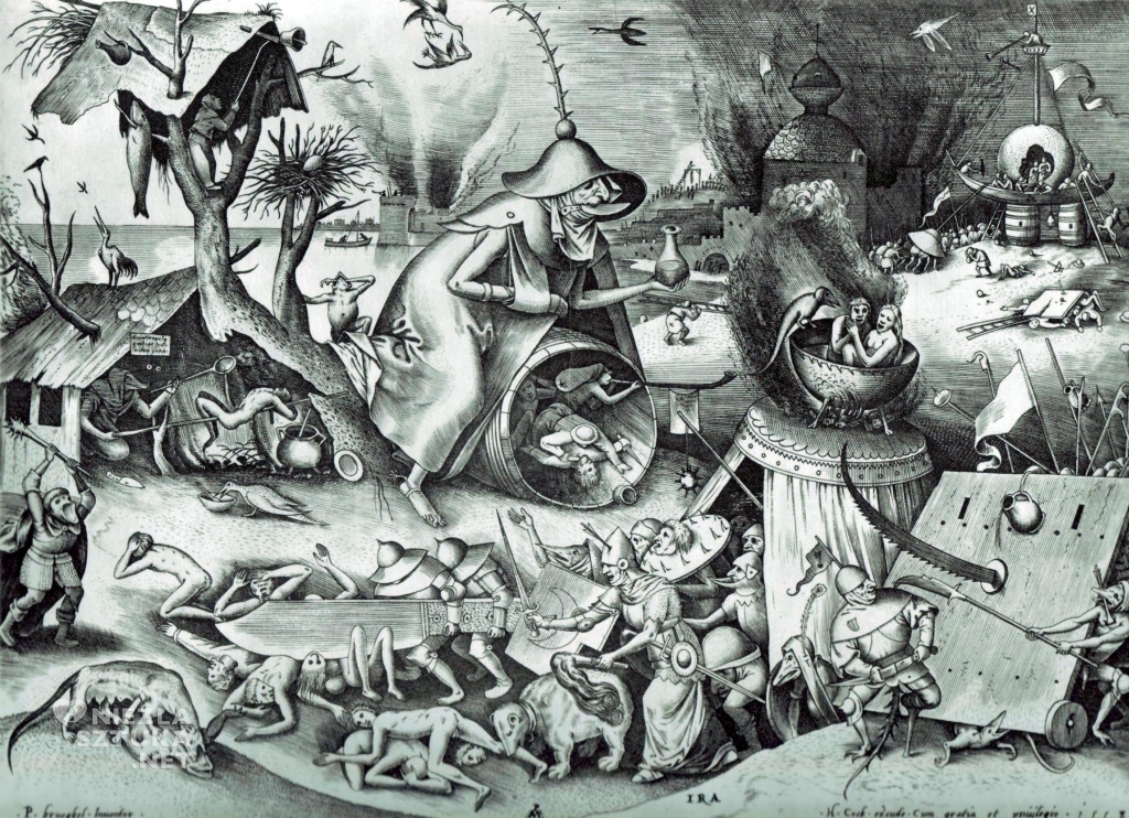 Pieter Bruegel Starszy Gniew, z cyklu rycin Siedem grzechów głównych | 1556 - 1558