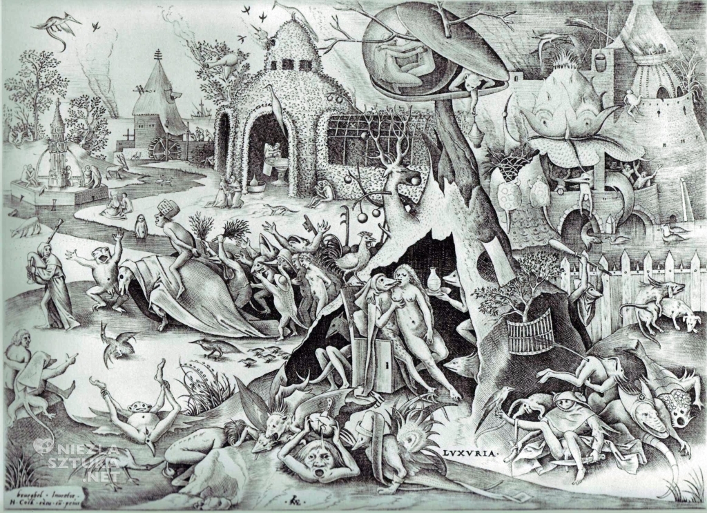 Pieter Bruegel Starszy Pożądliwość, z cyklu rycin Siedem grzechów głównych | 1556 - 1558