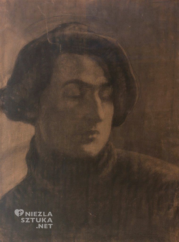 Stanisław Szukalski Autoportret, pastel