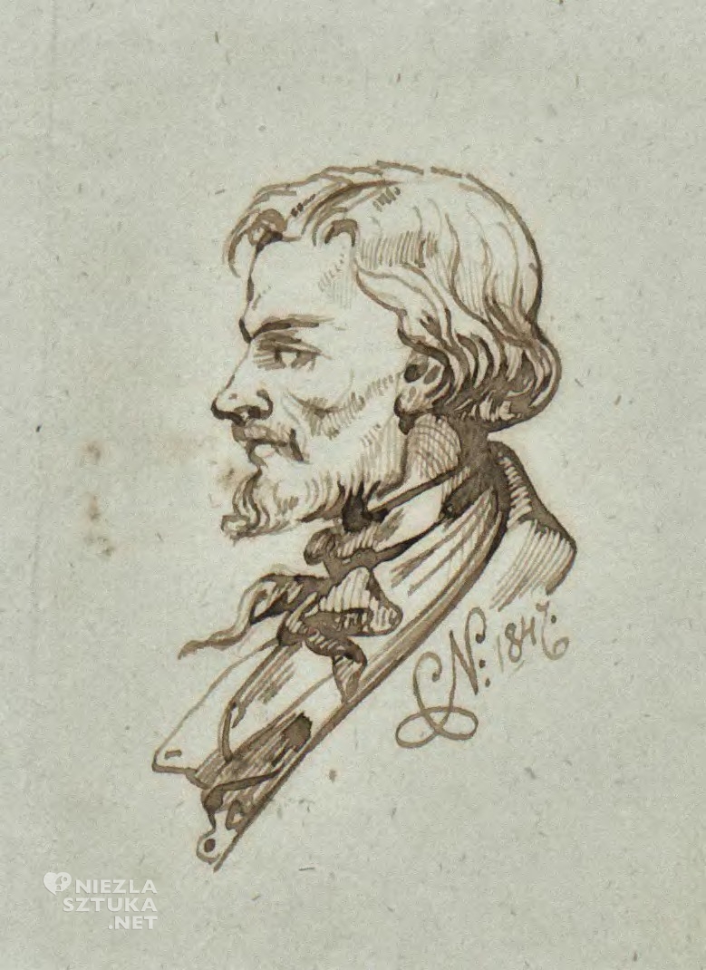 Cyprian Kamil Norwid Autoportret rzymski | 1847, Biblioteka Jagiellońska