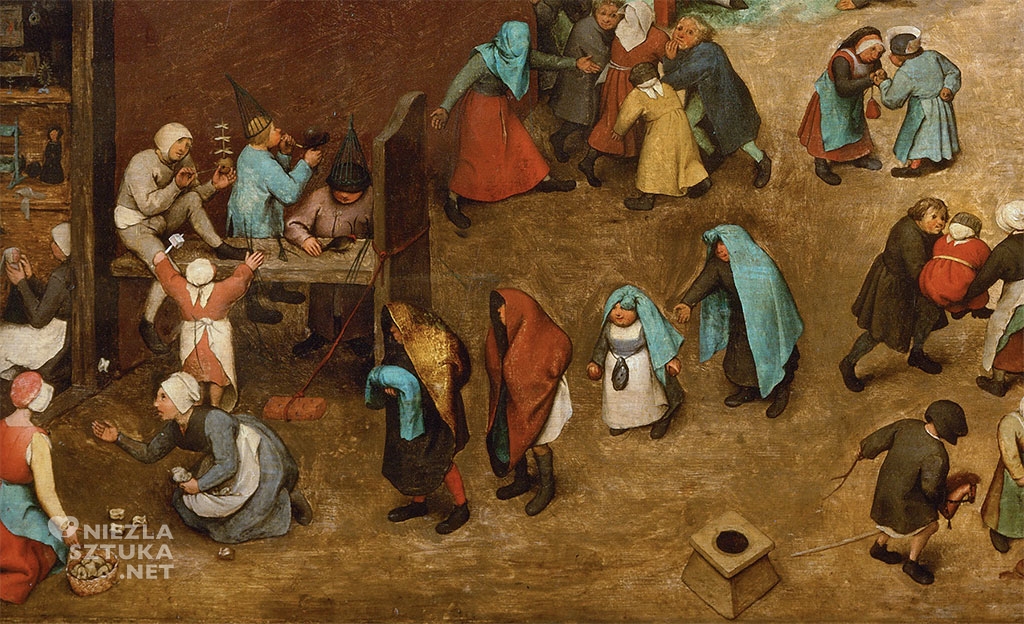 Pieter Bruegel Starszy Zabawy dziecięce, detal | 1560, Kunsthistorisches Museum, Wiedeń