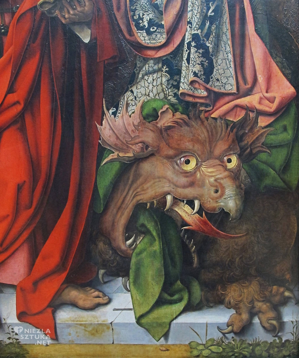 Mistrz Ołtarza św. Bartłomieja Środkowy panel ołtarza Św. Bartłomieja, detal | ok. 1450, Alte Pinakothek, Monachium