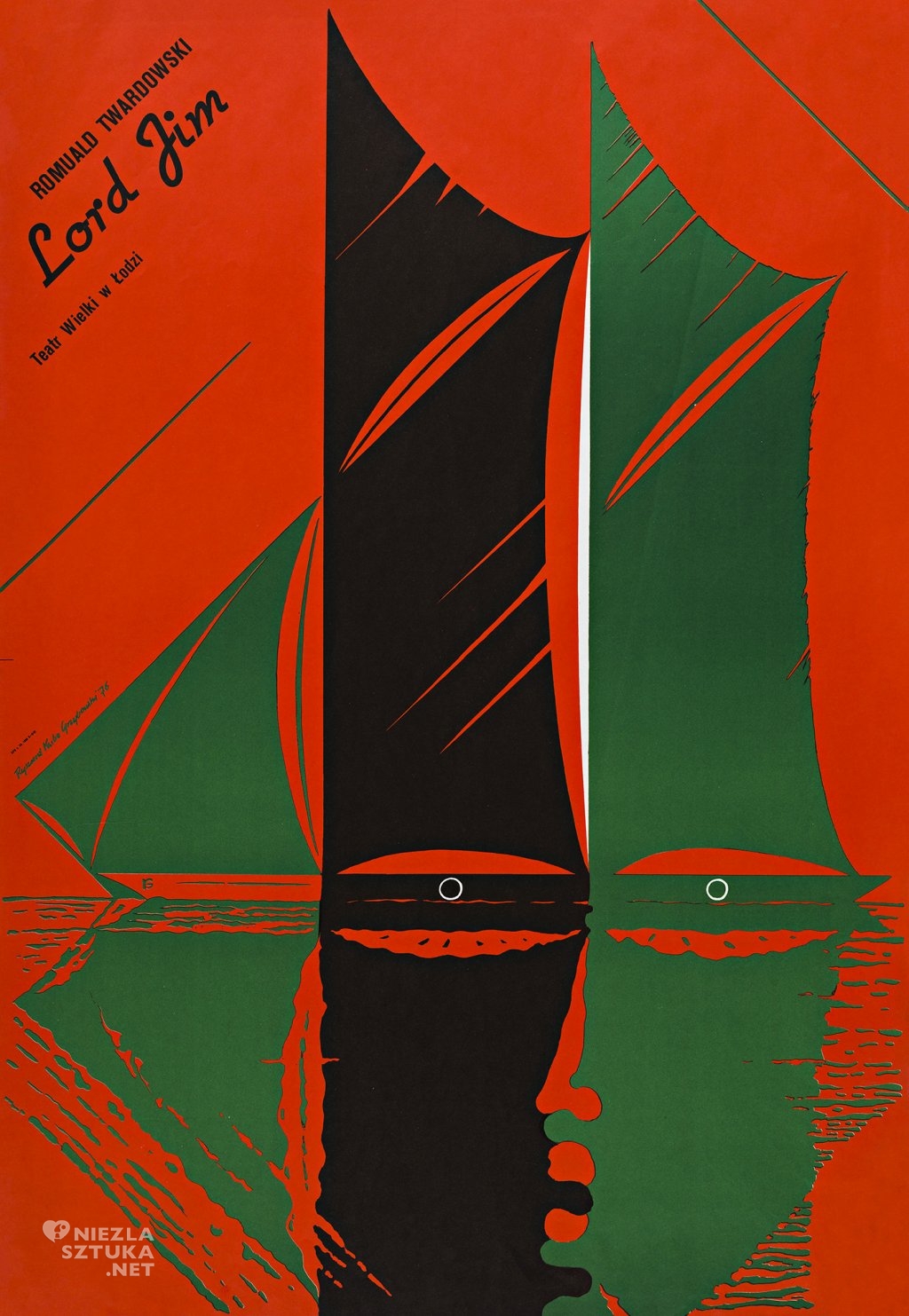 Lord Jim Teatr Wielki w Łodzi, niedatowany, offset barwny, papier 98x67,5 cm