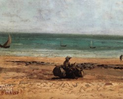Gustave Courbet, Brzeg morza, malarstwo, sztuka polska, Niezła Sztuka