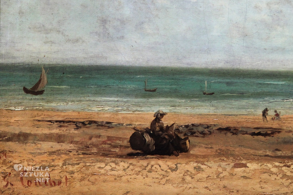 Gustave Courbet, Brzeg morza, malarstwo, sztuka polska, Niezła Sztuka