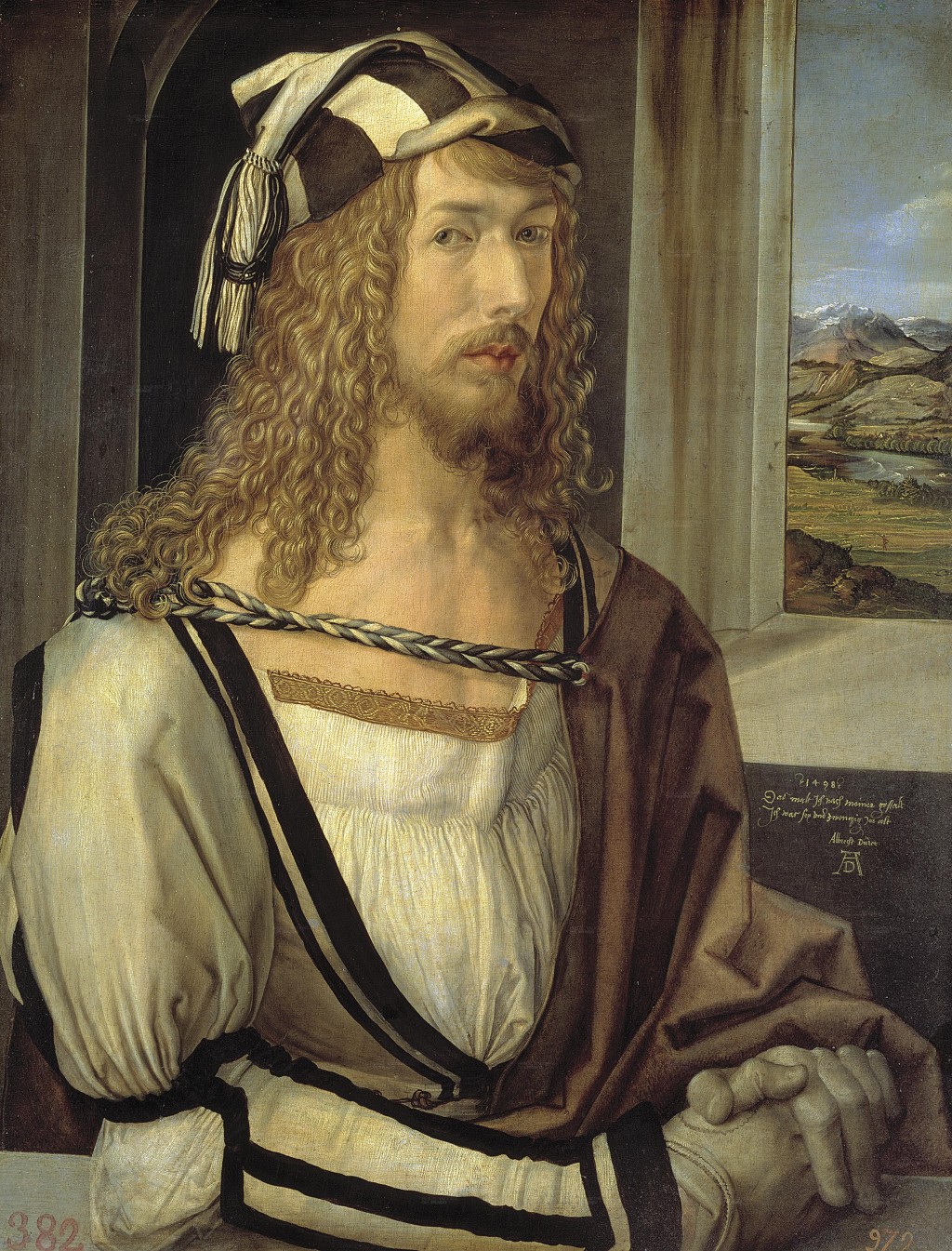 Albrecht Dürer, Prado, Autoportret w rękawiczkach, autoportret, Niezła sztuka