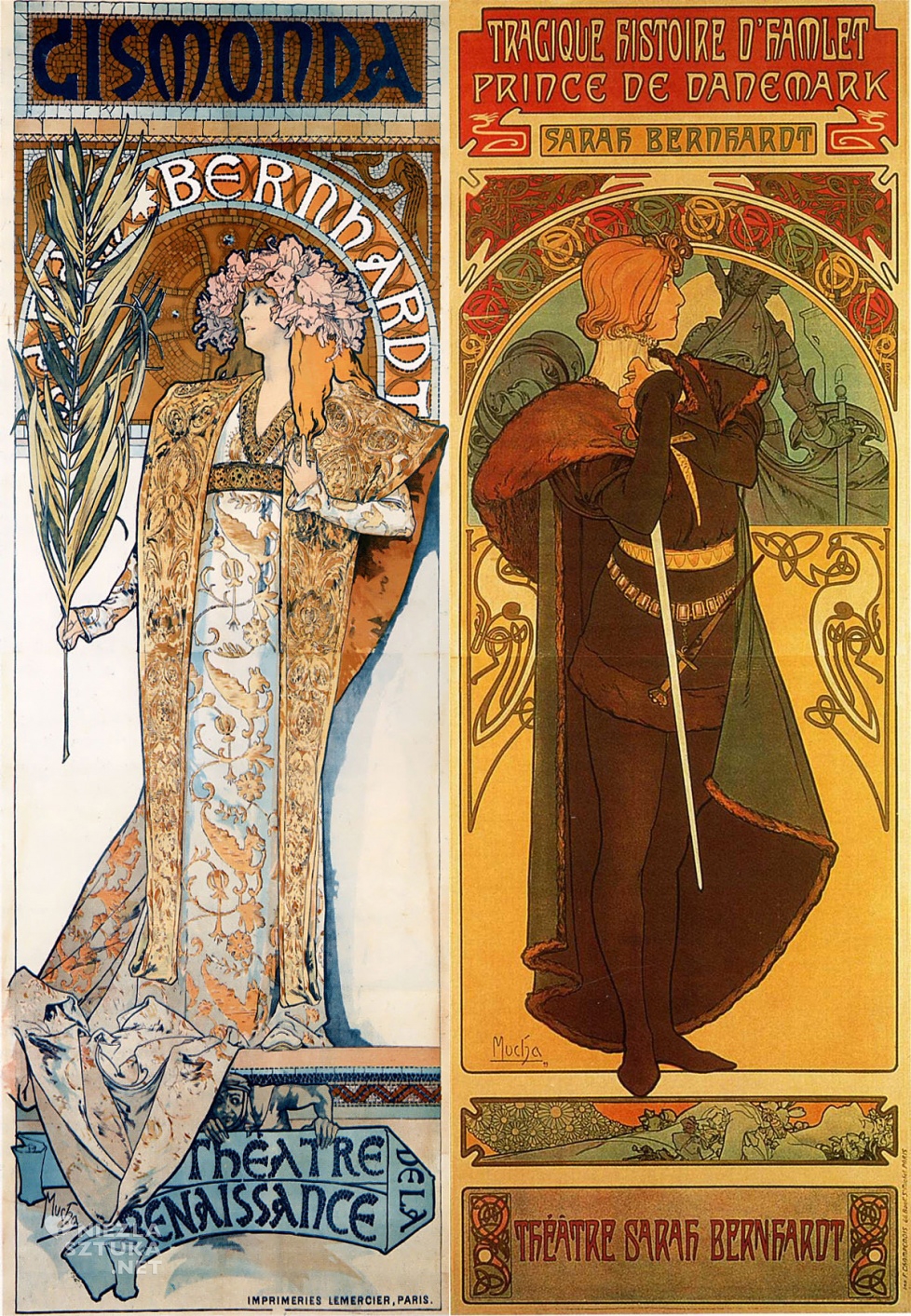 Alfons Mucha, secesja, Gisamonda, Hamlet, Niezła Sztuka