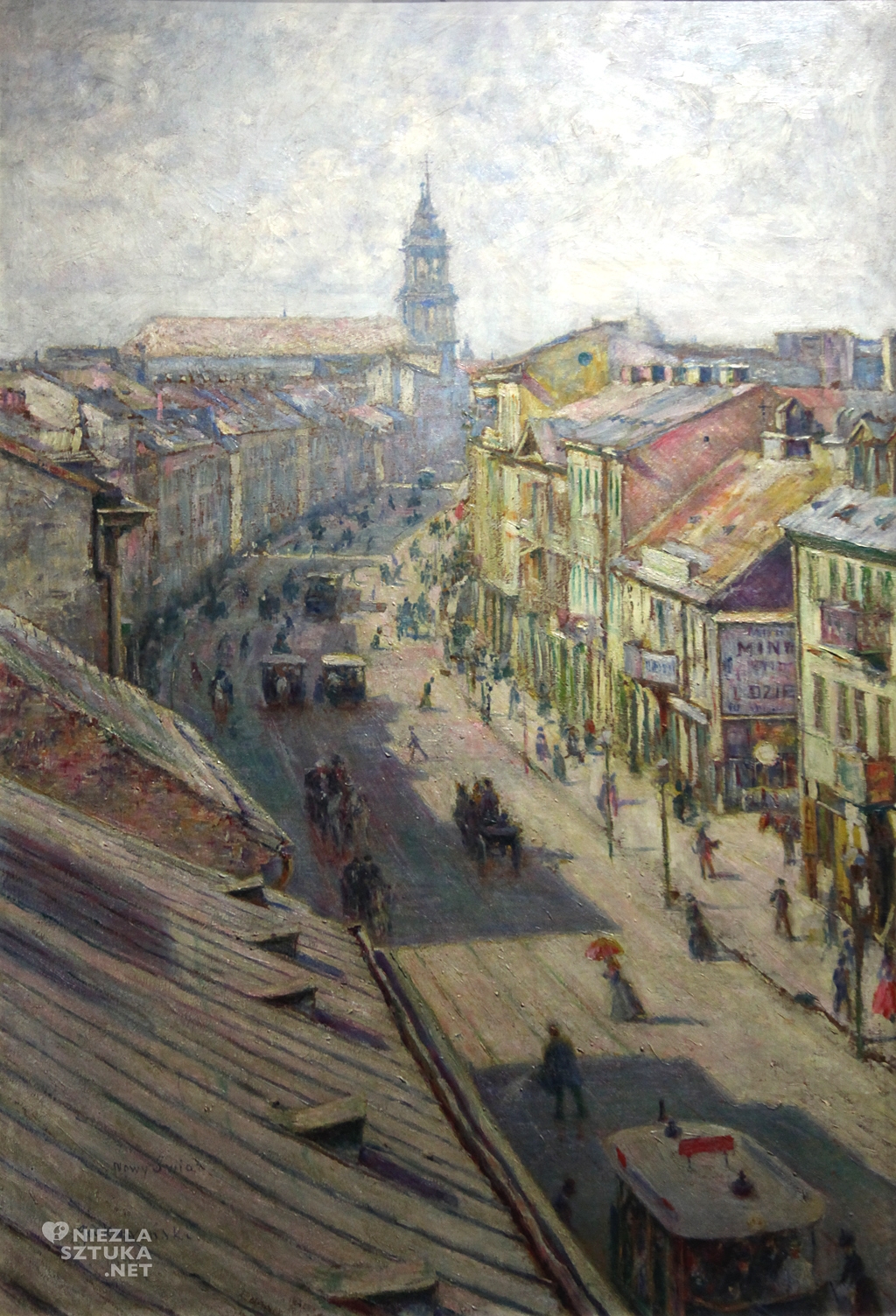 Władysław Podkowiński, Ulica Nowy Świat w dzień letni, Muzeum Narodowe w Warszawie, polska sztuka, Niezła sztuka
