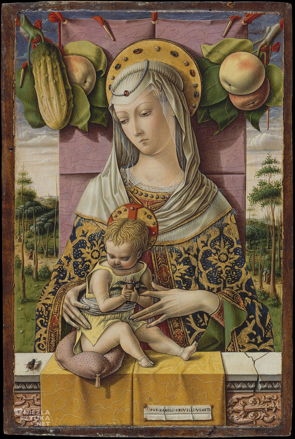 Carlo Crivelli, Madonna z Dzieciątkiem, malarstwo włoskie, sztuka włoska, Niezła sztuka
