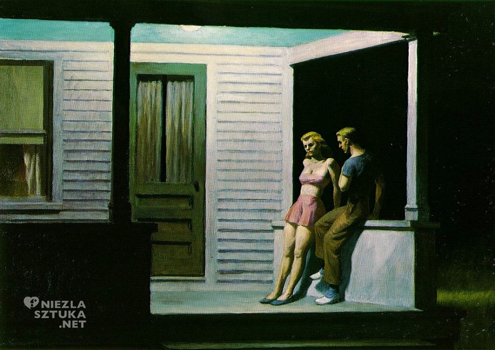 Edward Hopper, Letni wieczór, malarstwo, sztuka amerykańska, Niezła sztuka