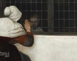 Jacobus Vrel, Kobieta przy oknie, machająca do dziewczynki. Fundacja Custodia, Niezła sztuka