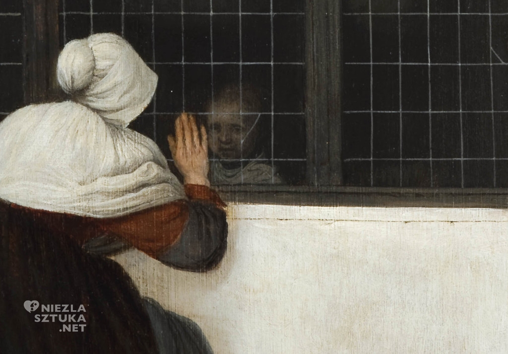 Jacobus Vrel, Kobieta przy oknie, machająca do dziewczynki. Fundacja Custodia, Niezła sztuka