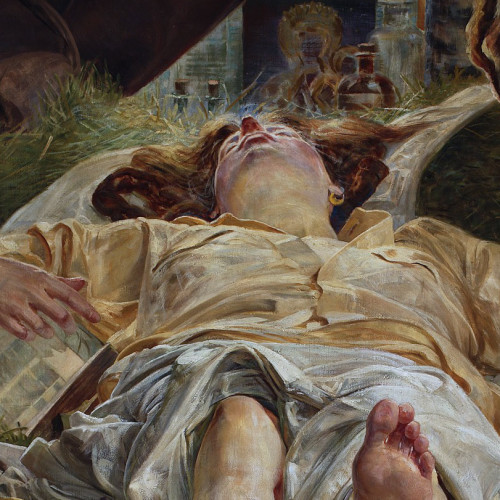 Jacek Malczewski, Śmierć Ellenai, detal, malarstwo polskie, sztuka polska, Niezła Sztuka