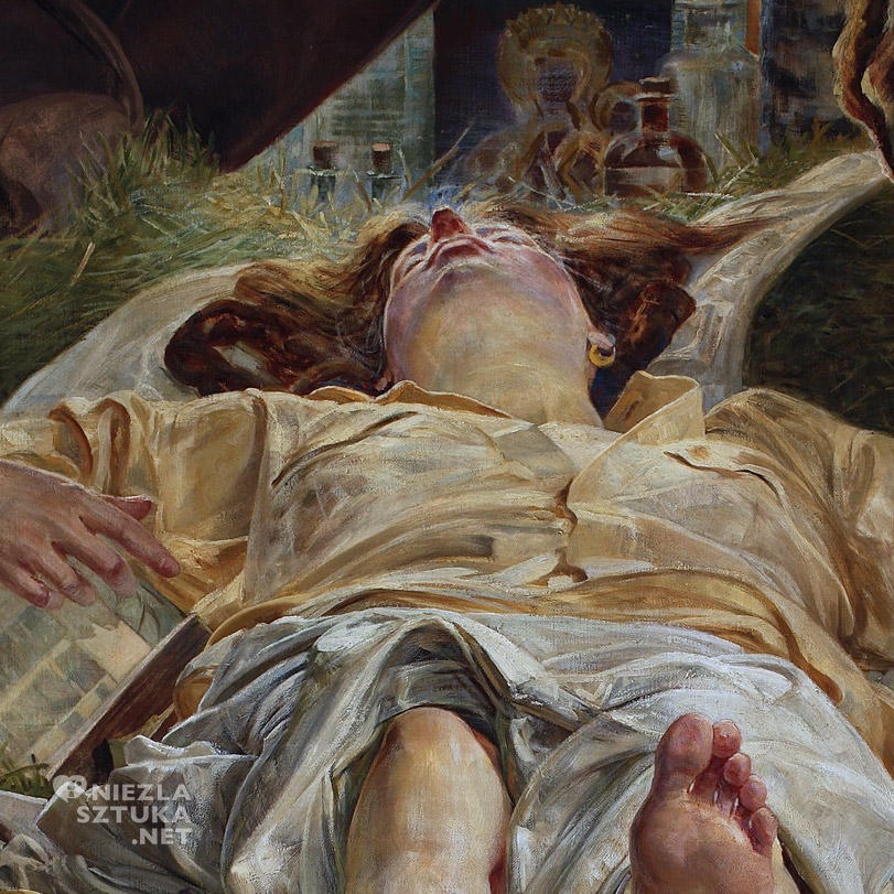 Jacek Malczewski, Śmierć Ellenai, detal, malarstwo polskie, sztuka polska, Niezła Sztuka