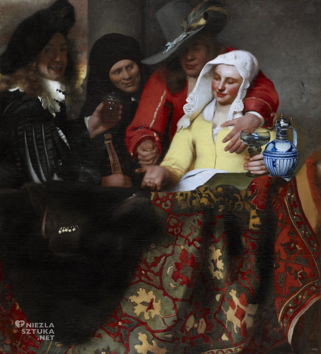 Johannes Vermeer, U stręczycielki, malarstwo niderlandzkie, Niezła Sztuka