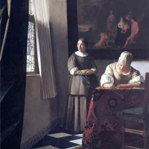 Johannes Vermeer, Pisząca list, malarstwo niderlandzkie, Niezła Sztuka