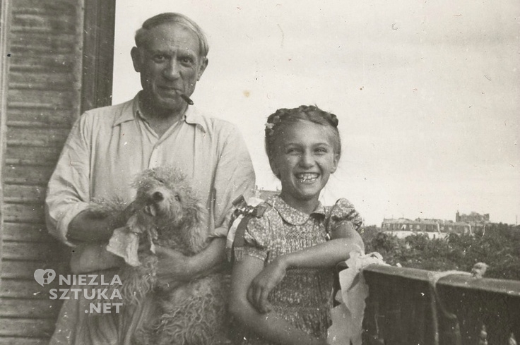 Pablo Picasso, córka, pies, fotografia, Niezła Sztuka