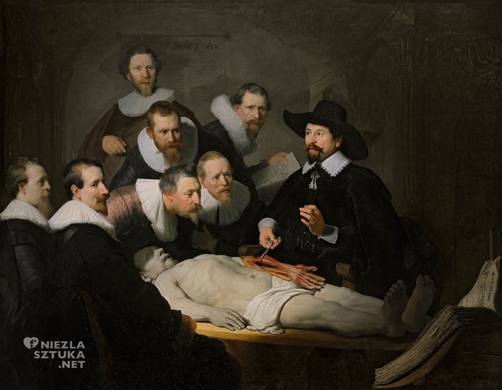 Rembrandt, Lekcja anatomii doktora Tulpa, Mauritshuis, Haga, Niezła sztuka