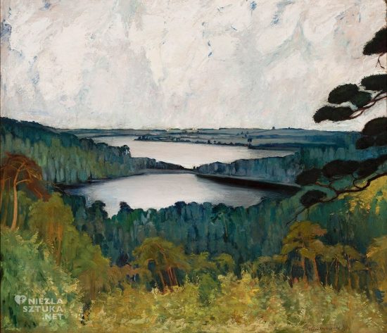 Michalina Krzyżanowska, Dwa jeziora, pejzaż, Muzeum Narodowe w Warszawie, sztuka polska, malarstwo, Niezła sztuka