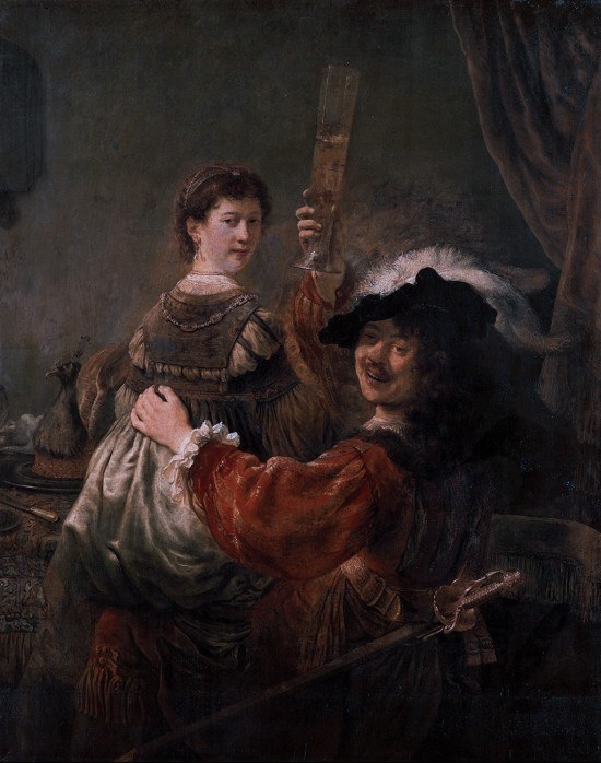 Rembrandt, Autoportret z Saskią, malarstwo holenderskie, Niezła sztuka
