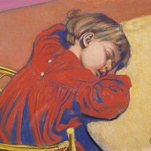 Stanisław Wyspiański, Śpiący Staś, 1904, Muzeum Narodowe w Poznaniu, Staś Wyspiański, dziecko w malarstwie, polska sztuka, Niezła sztuka