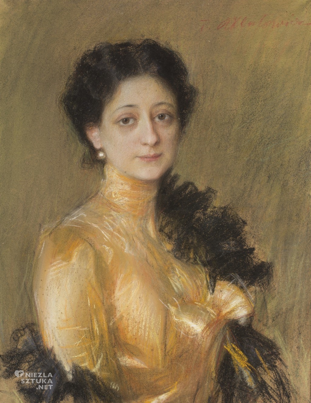 Teodor Axentowicz, Portret pani P. | ok. 1905, Muzeum Narodowe w Warszawie, Niezła sztuka