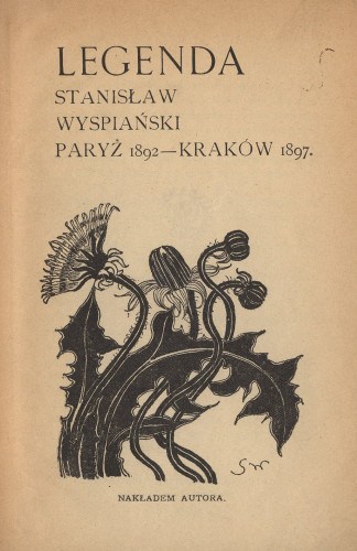 Stanisław Wyspiański, Winieta z kwiatem mniszka pospolitego do utworu Biedne pieśni mojej duszy, Poezja Lucjana Rydla, książki, typografia, Niezła sztuka