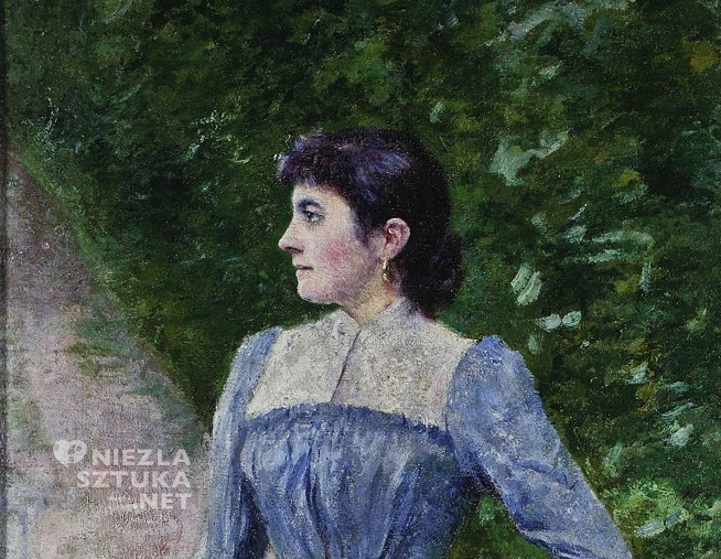 Władysław Podkowiński, Portret Wincentyny Karskiejmalarstwo polskie, sztuka polska, Niezła Sztuka,