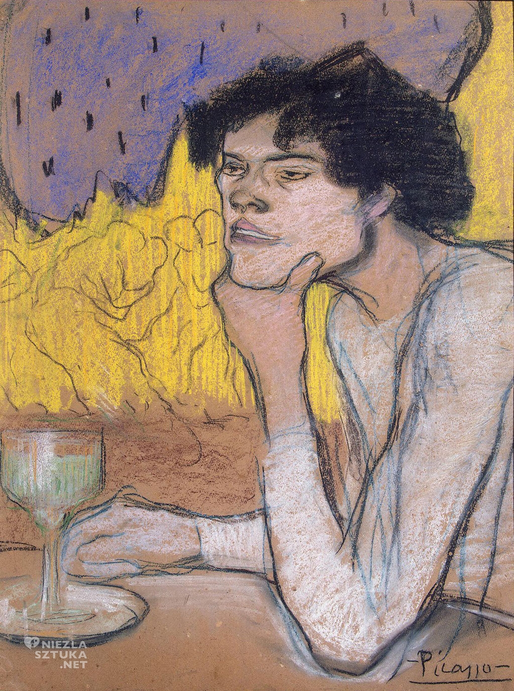 Pablo Picasso, Absynt, Dziewczyna w kawiarni, alkohol, bohema, Niezła Sztuka