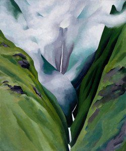 Georgia O'Keeffe, Waterfall No. III Iao Valley, amerykańska artystka, sztuka amerykańska, malarka, wodospad, Niezła Sztuka