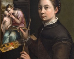 Sofonisba Anguissola, Autoportret przy sztaludze, Muzeum-Zamek, Łańcut, kobiety w sztuce, kobiety malarki. Niezła sztuka