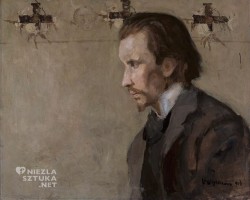 Witold Wojtkiewicz, Portret muzyka Zygmunta Skrigiełły, sztuka polska, Niezła Sztuka