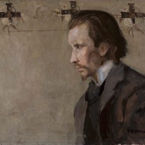 Witold Wojtkiewicz, Portret muzyka Zygmunta Skrigiełły, sztuka polska, Niezła Sztuka