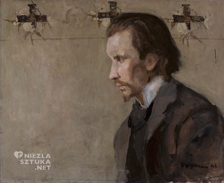 Witold Wojtkiewicz, Portret muzyka Zygmunta Skrigiełły, sztuka polska, Niezła Sztuka