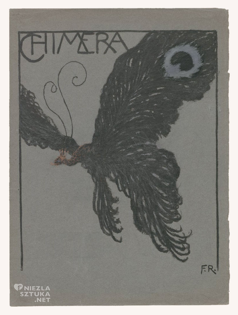 F. Ruszczyc Okładka „Chimery” Ćma, 1904