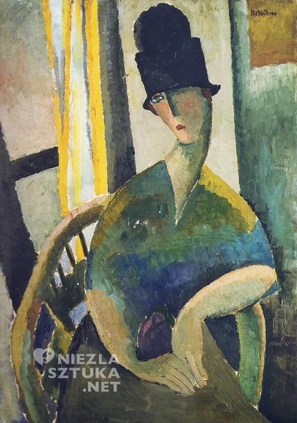 Jeanne Hébuterne, portret, malarstwo francuskie, olej na płótnie, niezła sztuka