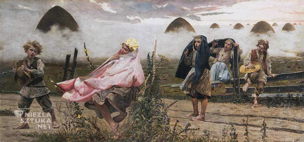 Jacek Malczewski, Boginka w dziewannach, z cyklu Rusałki, sztuka polska, symbolizm, Niezła sztuka