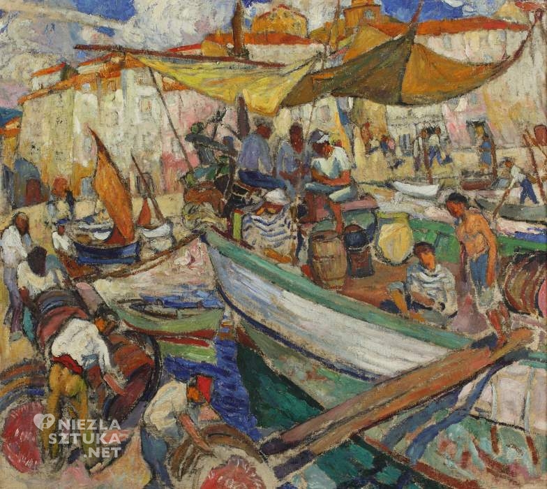 Mela Muter, Port rybacki w St. Tropez, sztuka polska, kobiety w sztuce, ecole de paris, Niezła Sztuka