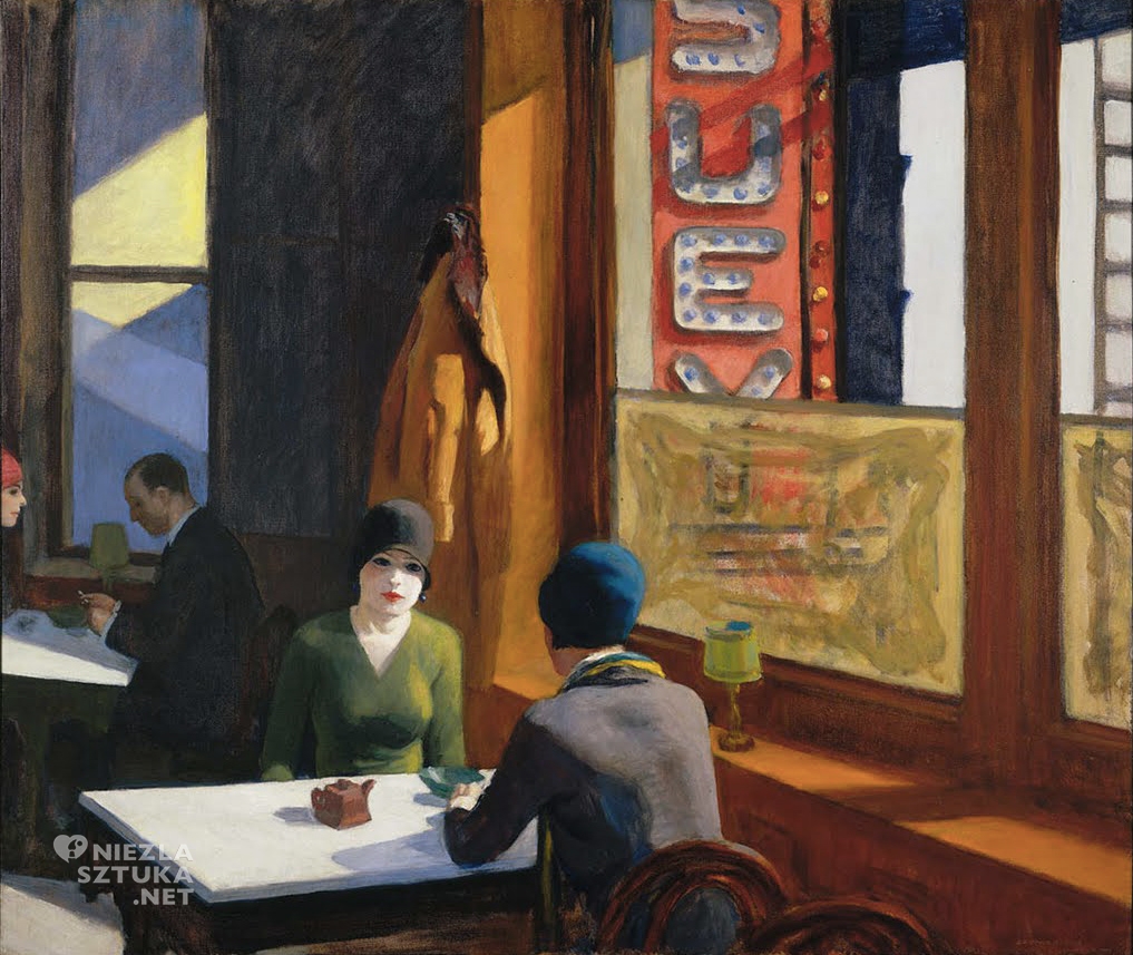 Edward Hopper, Chop suey, malarstwo, sztuka amerykańska, Niezła Sztuka