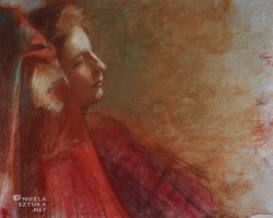 Wojciech Weiss, Portrety Dagny Juel Przybyszewskiej, portret kobiety, kobiety w sztuce, pastel, Niezła Sztuka