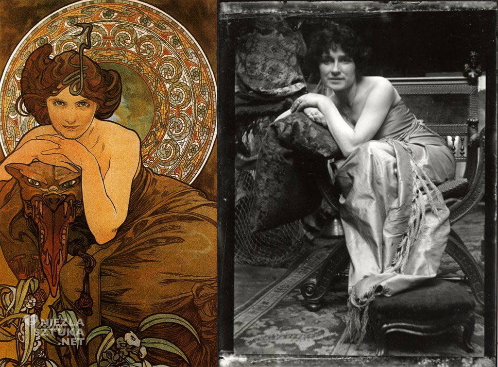 Alfons Mucha, Esmeralda, modelka, Niezła Sztuka