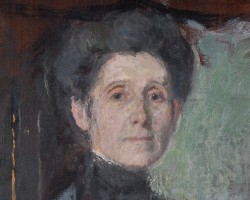 Olga Boznańska, Autoportret z pędzlem i kwiatami, Niezła sztuka