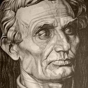 Stanisław Szukalski, Abraham Lincoln, portret, sztuka polska, niezła sztuka