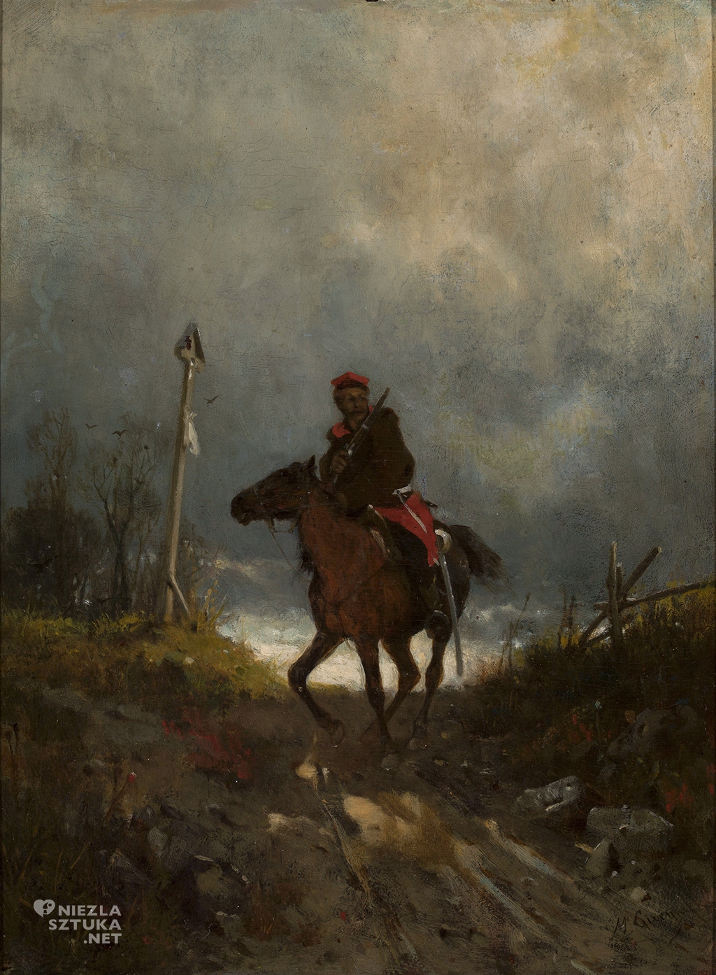Maksymilian Gierymski, Powstaniec z 1863 roku, Muzeum Narodowe w Warszawie, malarstwo, sztuka polska, Niezła sztuka
