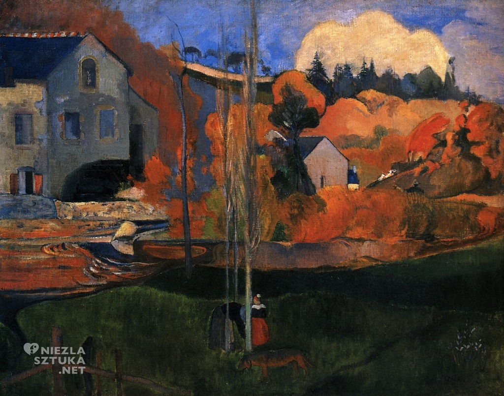 Paul Gauguin, Młyn w Pont-Avent, malarstwo europejskie, Francja, Niezła Sztuk