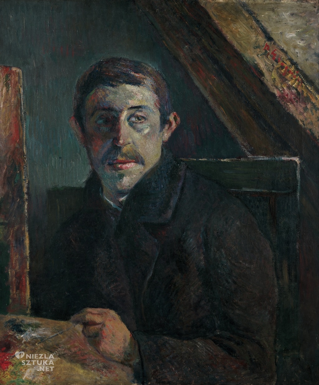 Paul Gauguin, Autoportret, sztuka europejska, malarstwo, Niezła Sztuka