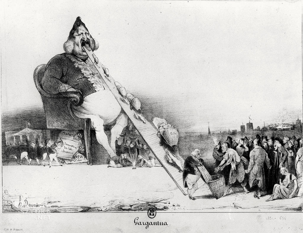 Honoré Daumier, Gargantura, grafika, ilustracja, Niezła Sztuka