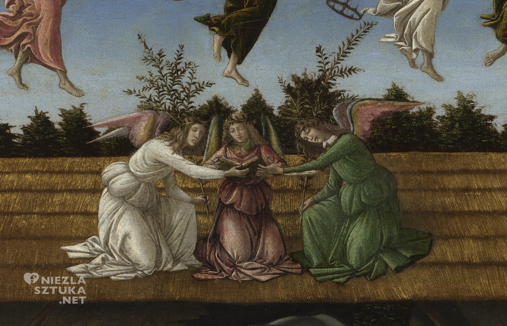 Sandro Botticelli, Mistyczne Narodziny, Boże Narodzenie, sztuka renesansowa, sztuka włoska, Londyn, niezła sztuka