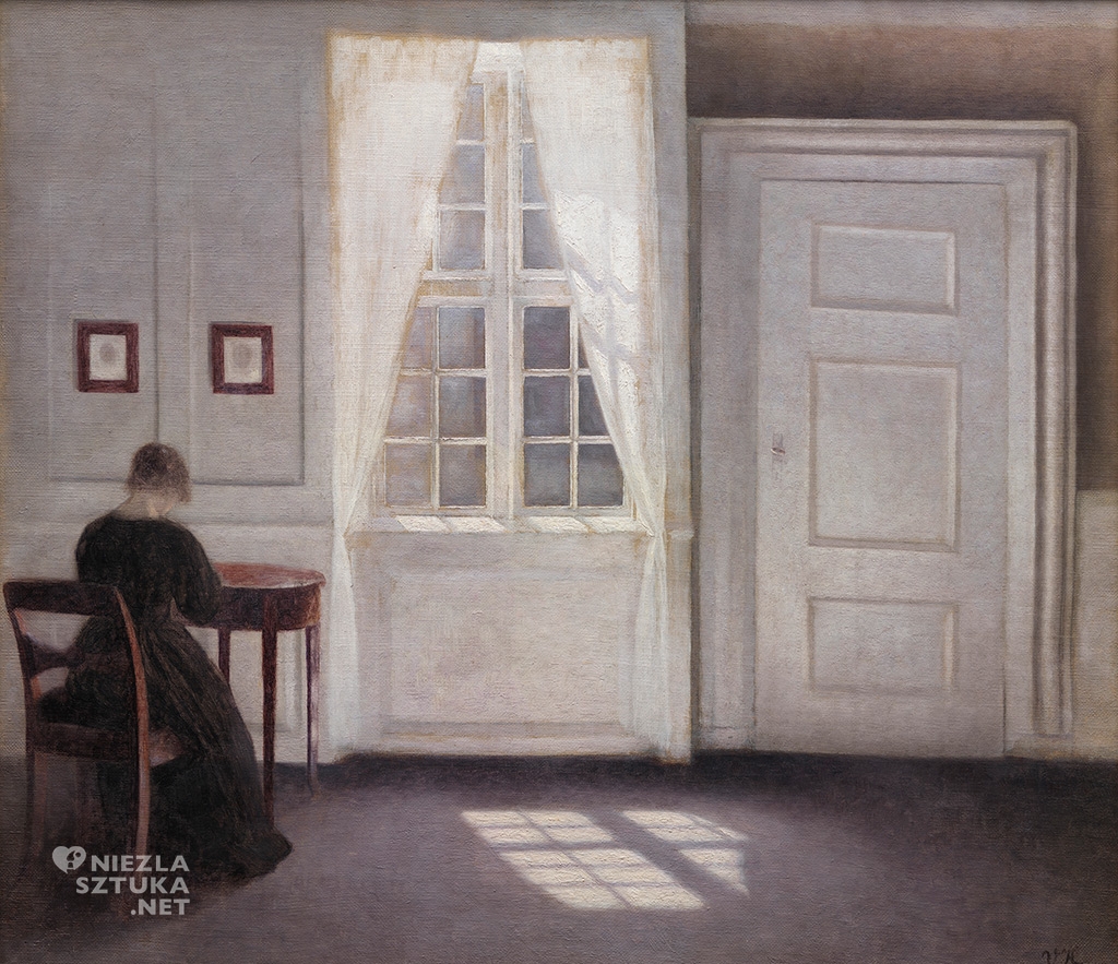 Vilhelm Hammershøi, Wnętrze na Strandgade, blask słoneczny na podłodze, 1901
