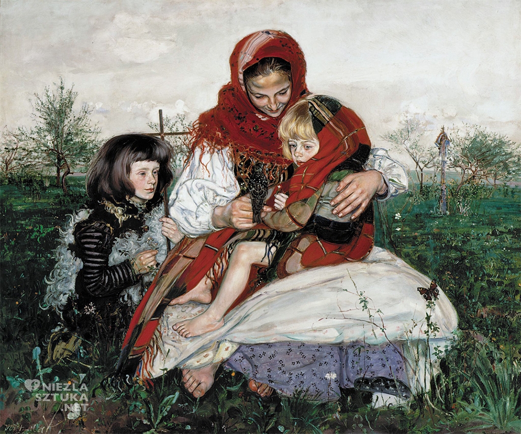 Wlastimil Hofman, Madonna ze szpakiem, 1909, Muzeum Narodowe w Poznaniu, Niezła Sztuka